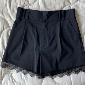 The Kooples high waist short wool and lace